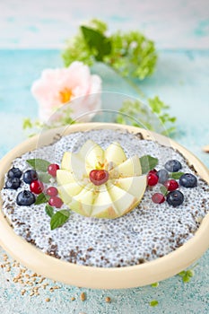 Chia pudding with apple